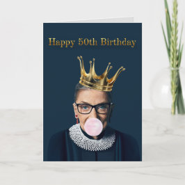 Ruth Ginsburg Kronk Gumma Grattis på 50-årsdagen Kort