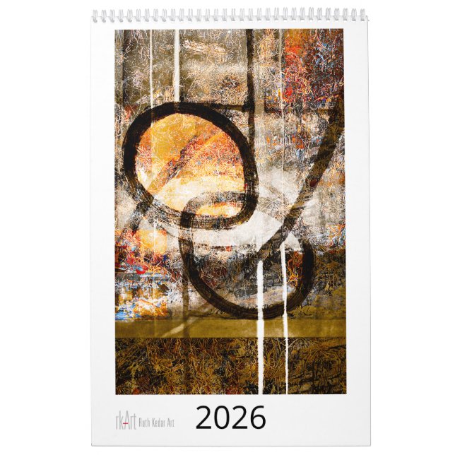 Ruth Kedar konstkalender 2026 i vitt Kalender (Omslag)