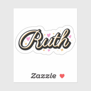 Ruth namn söt design klistermärken