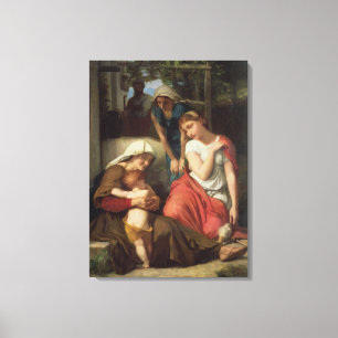 Ruth och Naomi, 1859 (olja på kanfas) Canvastryck