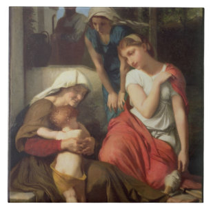 Ruth och Naomi, 1859 (olja på kanfas) Kakelplatta