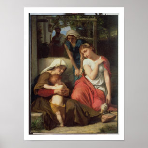 Ruth och Naomi, 1859 (olja på kanfas) Poster