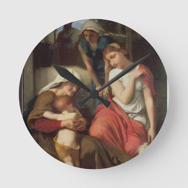 Ruth och Naomi, 1859 (olja på kanfas) Rund Klocka (Framsida)