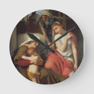 Ruth och Naomi, 1859 (olja på kanfas) Rund Klocka