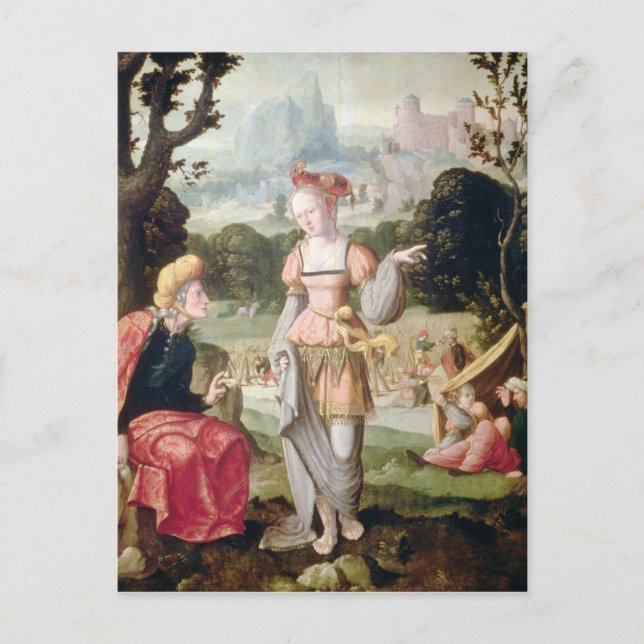 Ruth och Naomi fält i Boaz, 1530-40 Vykort (Framsida)