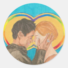 Ruth och Naomi Stickers Runt Klistermärke