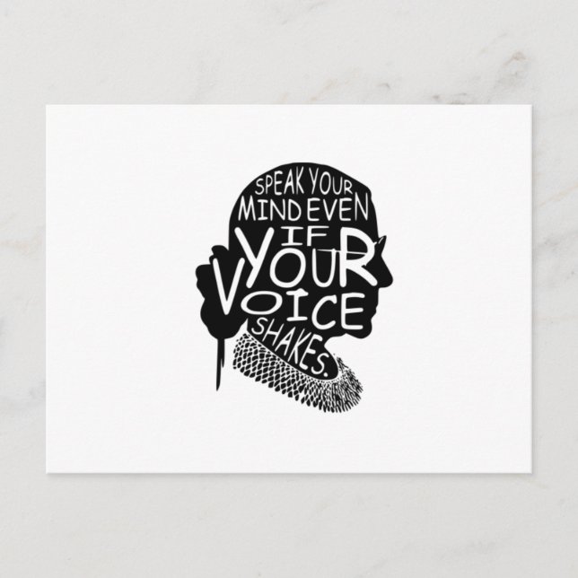 Ruth talar ditt sinne även om rösten skakar T- Vykort (Framsida)