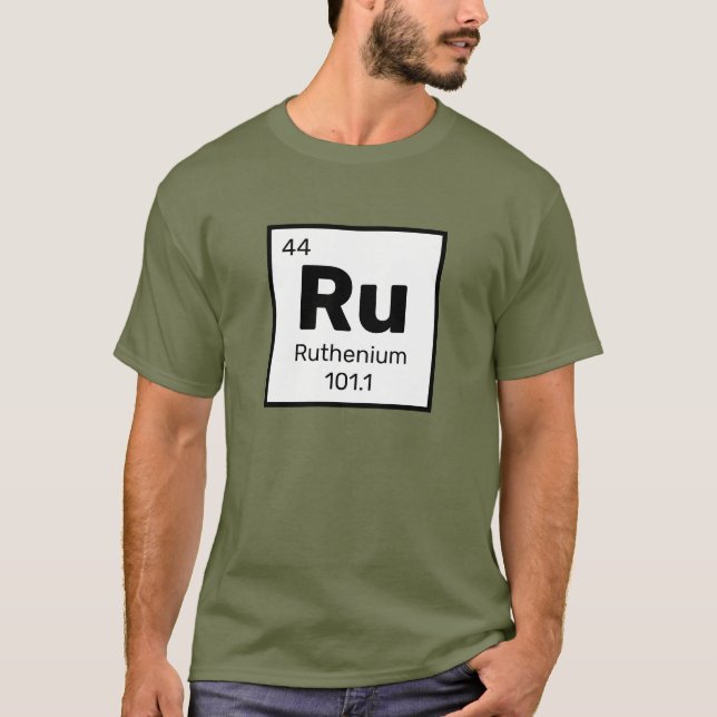 Ruthenium/Periodic Bord - Ru Inslag T-Shirt (Framsida)