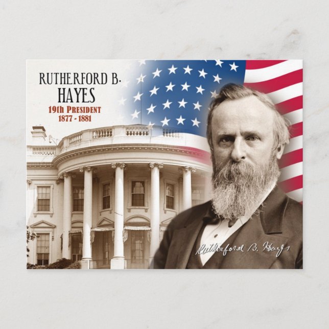 Rutherford B. Hayes - 19:e presidenten i USA Vykort (Framsida)