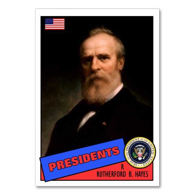 Rutherford B. Hayes Baseball Card Bordsnummer (Framsidan)