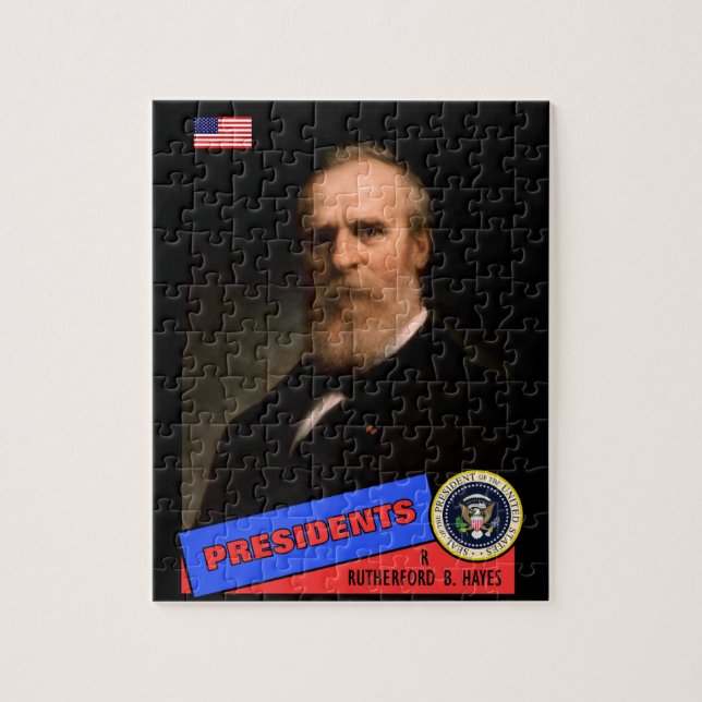 Rutherford B. Hayes Basebollkort Pussel (Vertikal)
