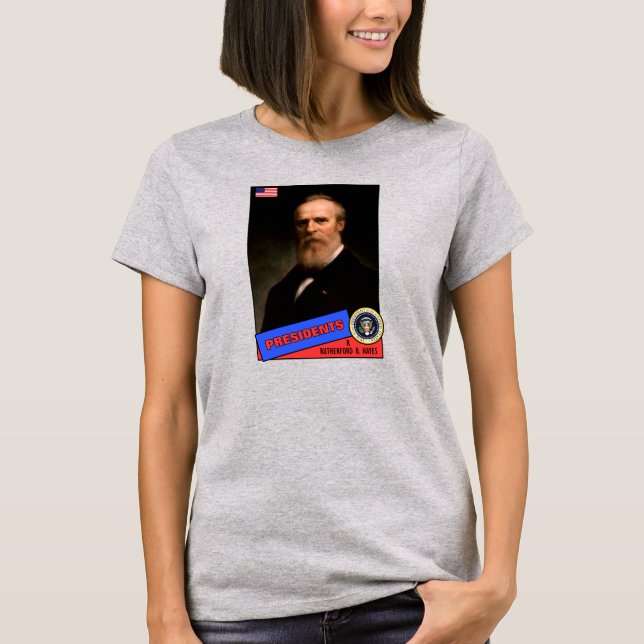 Rutherford B. Hayes Basebollkort Tee (Framsida)