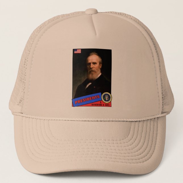 Rutherford B. Hayes Basebollkort Truckerkeps (Framsida)