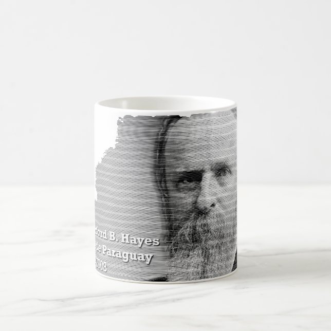 Rutherford B Hayes, hjälte av den Paraguay muggen Kaffemugg (Center)