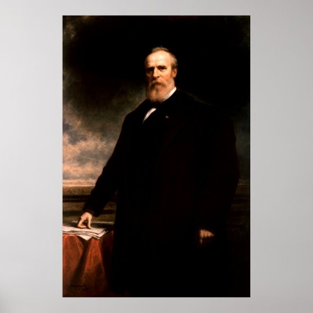 RUTHERFORD B. HAYES Porträtt av Daniel Huntington Poster (Framsidan)