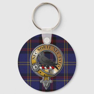 Rutherford Tartan & Badge Nyckelring