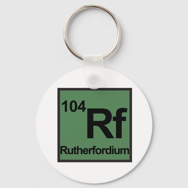 Rutherfordium Keychain Nyckelring (Framsida)