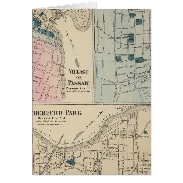 Rutherfurd Park, Passaic, Hackensack Hälsningskort (Framsidan)