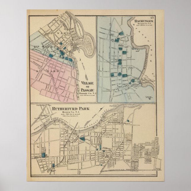Rutherfurd Park, Passaic, Hackensack Poster (Framsidan)