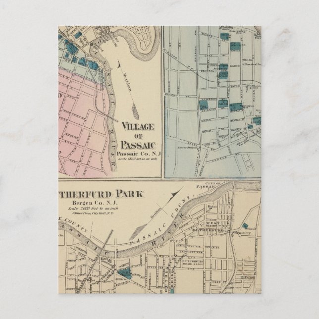 Rutherfurd Park, Passaic, Hackensack Vykort (Framsida)