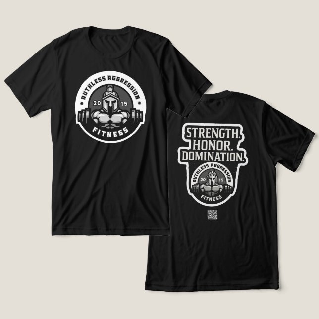 Ruthless Aggression Fitness Gym Tee # 1 (Design fram och bak)