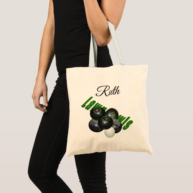 Ruth's Gräsmatta Bowls Tote Bag Tygkasse (Framsida (produkt))
