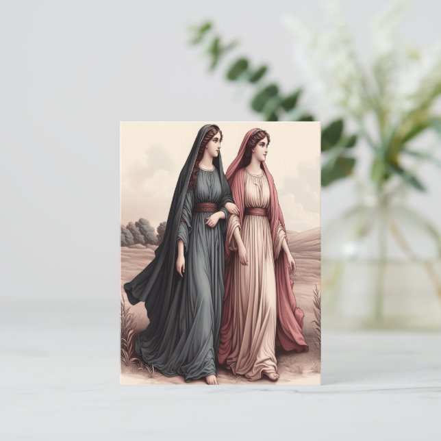 Ruth's Timless Devotion in a Humble Journey Vykort (Stående Fram)