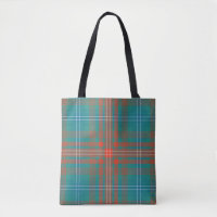 Rutig Clan Wilson Tartan Turkos Orange Kryssruta