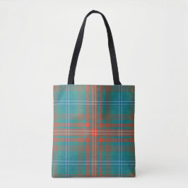 Rutig Clan Wilson Tartan Turkos Orange Kryssruta Tygkasse