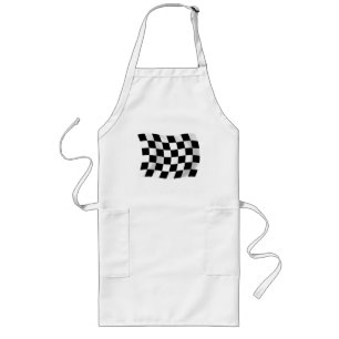 Rutig Flagga Apron Långt Förkläde