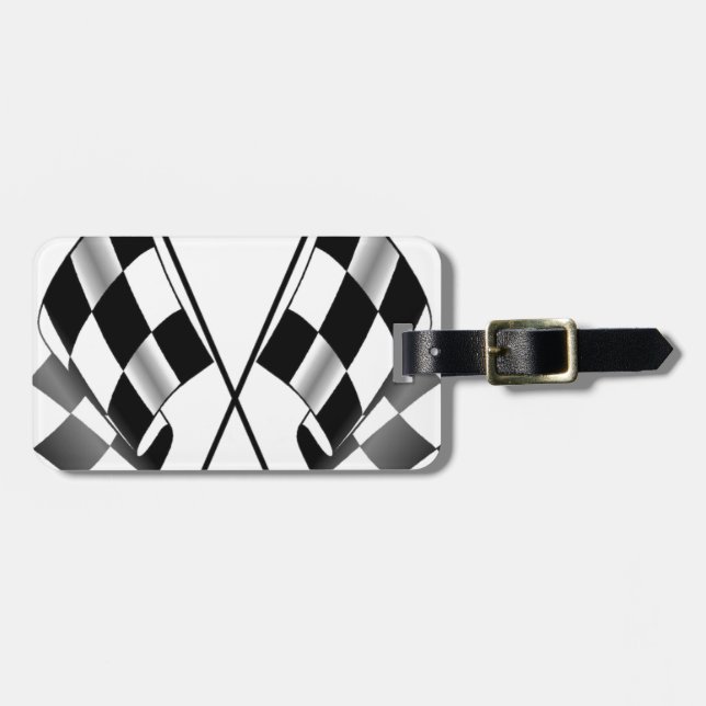 rutig flagga bagagebricka (Horisontell Framsida)