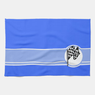 Rutig flagga; Blått Kökshandduk