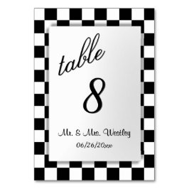 Rutig Flagga Bord Nummer Bordsnummer