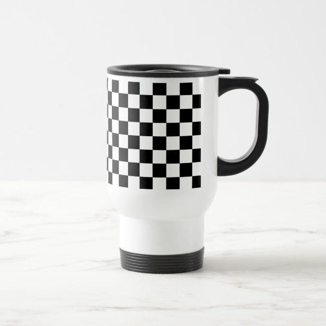 Rutig Flagga Racing Resecuppsats Present Resemugg (Höger)