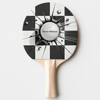 Rutig Flagga Sport Bordtennis Boll Utskotts-