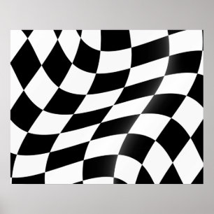 Rutig flaggaaffisch poster