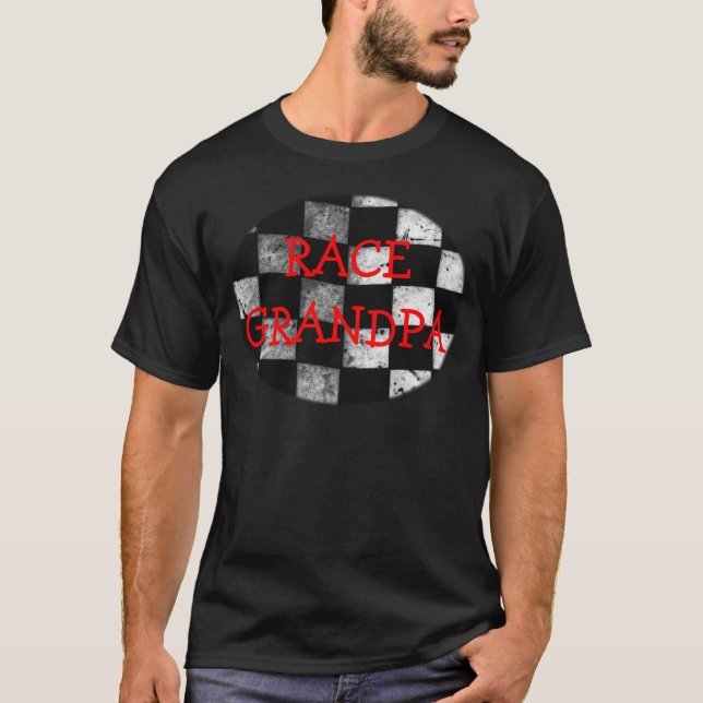 Rutig flaggaanpassade t-shirt (Framsida)