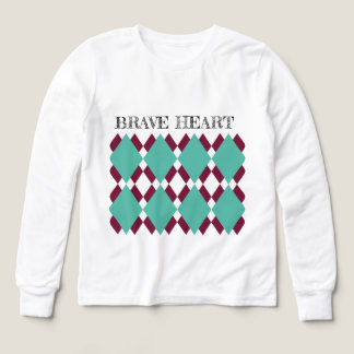 Rutig Grafisk Pojktröja med Lång Ärm T Shirt