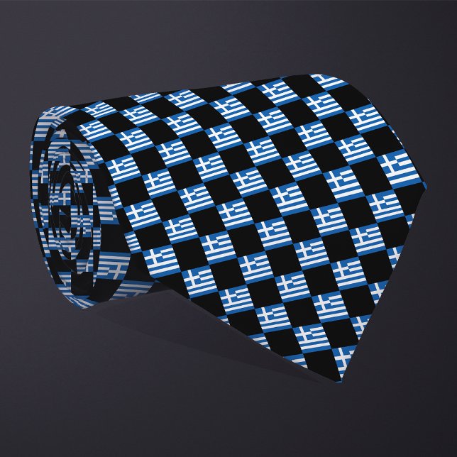 Rutig grekisk flagga mönster slips (Skapare uppladdad)