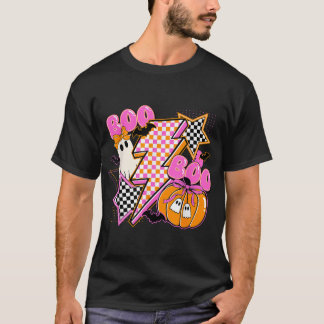 Rutig Halloween Bu Spökskrämmande Pumpa T Shirt