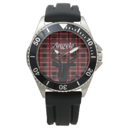 Rutig hjort herrjakt armbandsur