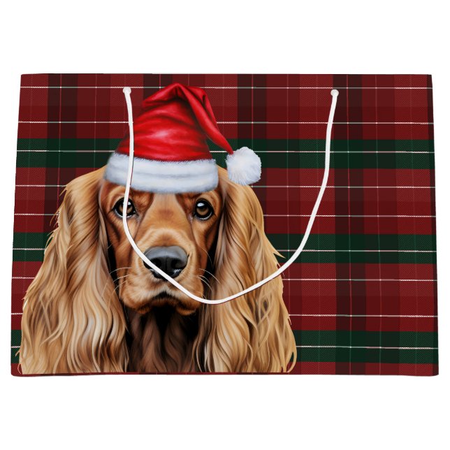 Rutig jul Cocker Spaniel Hund  (Framsidan)