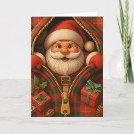 Rutig jul tomte juldesign kort
