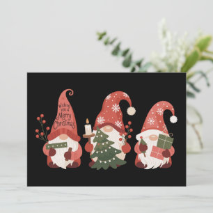Rutig jul Tomte Santa Rolig God Jul Julkort