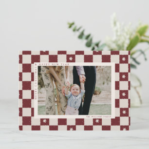 Rutig julfotoholidaykort julkort