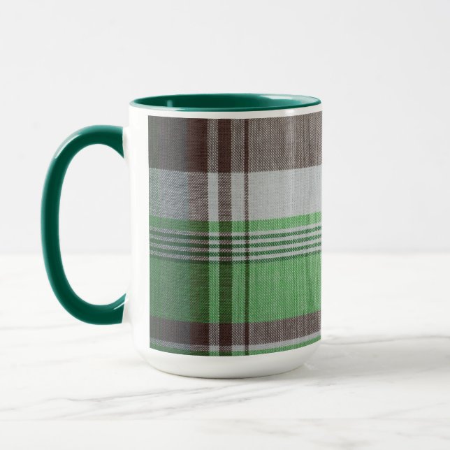 Rutig Keramik Mugg (Vänster)