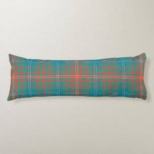 Rutig klan Wilson orange turkos schackrutig tartan Kroppskudde