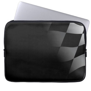 Rutig laptop sleeve för flaggasvartNeoprene
