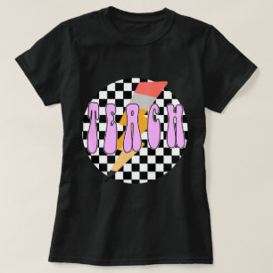 Rutig lärarskjorta, Retro Pennlärare Skjorta, T Shirt