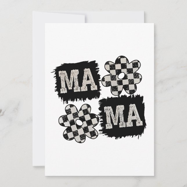 Rutig mamma mors dag blivande mamma  julkort (Framsida)